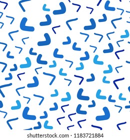 Light BLUE vector seamless  pattern with bent ribbons. Shining crooked illustration in marble style. A completely new memphis design for your business.