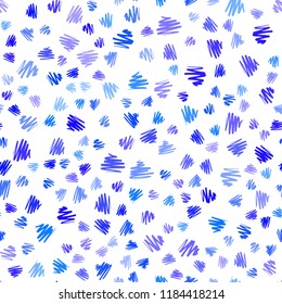 Light BLUE vector seamless pattern with sharp lines. Decorative shining illustration with lines on abstract template. Pattern for your busines websites.