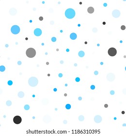 Light BLUE vector seamless pattern with spheres. Blurred bubbles on abstract background with colorful gradient. Trendy design for wallpaper, fabric makers.
