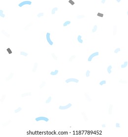 Light BLUE vector seamless pattern with curved circles. A sample with blurred bubble shapes. Pattern for your business design.