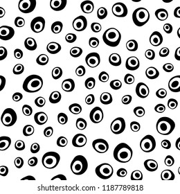 Light BLUE vector seamless pattern with spheres. Blurred bubbles on abstract backdrop with colorful gradient. Pattern for design of fabric, wallpapers.