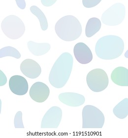 Light BLUE vector seamless pattern with spheres. Glitter abstract illustration with blurred drops of rain. Design for textile, fabric, wallpapers.