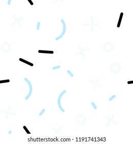 Light BLUE vector seamless pattern with abstract lines. Seamless Illustration with set of abstact gradient lines. Trendy design for wallpaper, fabric makers.