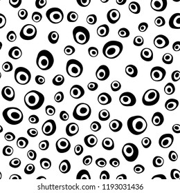 Light BLUE vector seamless pattern with spheres. Abstract illustration with colored bubbles in nature style. Pattern for design of window blinds, curtains.