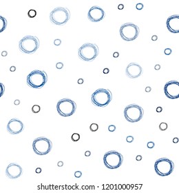 Light BLUE vector seamless pattern with spheres. Modern abstract illustration with colorful water drops. Pattern can be used for beautiful websites.