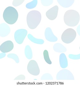 Light BLUE vector seamless pattern with spheres. Illustration with set of shining colorful abstract circles. Trendy design for wallpaper, fabric makers.
