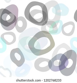 Light BLUE vector seamless pattern with spheres. Blurred bubbles on abstract backdrop with colorful gradient. Design for textile, fabric, wallpapers.