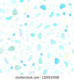 Light BLUE vector seamless pattern with spheres. Illustration with set of shining colorful abstract circles. Pattern for design of fabric, wallpapers.