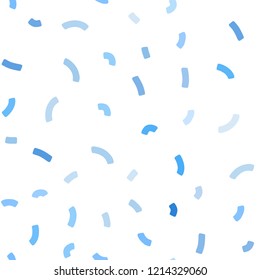 Light BLUE vector seamless pattern with curved circles. A completely new color illustration in marble style. New composition for your brand book.