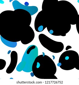 Light BLUE vector seamless pattern with spheres. Blurred bubbles on abstract backdrop with colorful gradient. Pattern for design of window blinds, curtains.