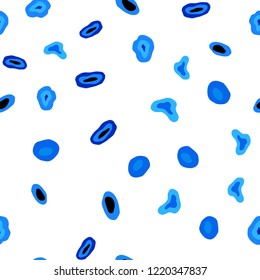Light BLUE vector seamless pattern with spheres. Blurred bubbles on abstract background with colorful gradient. Trendy design for wallpaper, fabric makers.