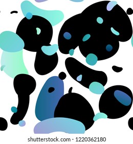 Light BLUE vector seamless pattern with spheres. Glitter abstract illustration with blurred drops of rain. Trendy design for wallpaper, fabric makers.