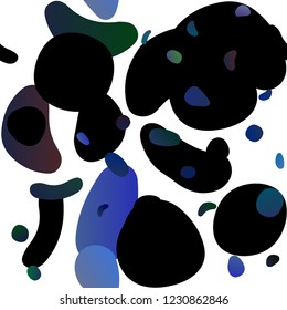 Light BLUE vector seamless pattern with spheres. Blurred decorative design in abstract style with bubbles. Template for business cards, websites.