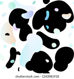 Light BLUE vector seamless pattern with spheres. Modern abstract illustration with colorful water drops. Design for textile, fabric, wallpapers.