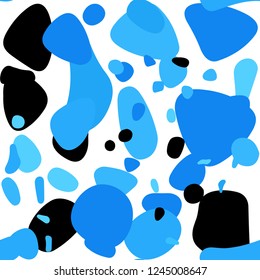 Light BLUE vector seamless pattern with spheres. Abstract illustration with colored bubbles in nature style. Pattern for trendy fabric, wallpapers.