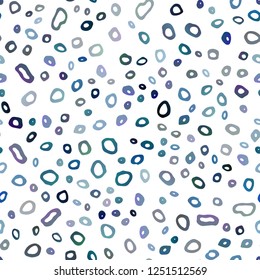 Light BLUE vector seamless pattern with spheres. Blurred decorative design in abstract style with bubbles. Trendy design for wallpaper, fabric makers.