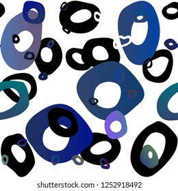 Light BLUE vector seamless pattern with spheres. Blurred decorative design in abstract style with bubbles. Pattern for design of window blinds, curtains.