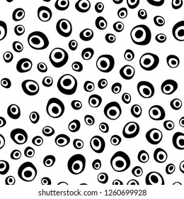 Light BLUE vector seamless pattern with spheres. Blurred decorative design in abstract style with bubbles. Design for textile, fabric, wallpapers.