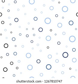 Light BLUE vector seamless pattern with spheres. Abstract illustration with colored bubbles in nature style. New design for ad, poster, banner of your website.