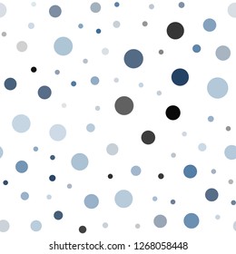 Light BLUE vector seamless pattern with spheres. Illustration with set of shining colorful abstract circles. Trendy design for wallpaper, fabric makers.