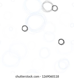 Light BLUE vector seamless pattern with spheres. Blurred bubbles on abstract background with colorful gradient. Design for wallpaper, fabric makers.