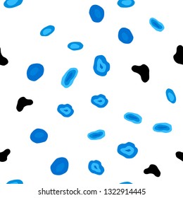 Light BLUE vector seamless pattern with spheres. Abstract illustration with colored bubbles in nature style. Template for business cards, websites.