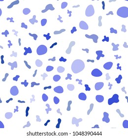 Light BLUE vector seamless template with liquid shapes. Shining illustration, which consist of blurred lines, circles. Pattern for design of window blinds, curtains.
