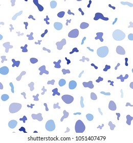Light BLUE vector seamless template with bent ribbons. A sample with blurred bubble shapes. A completely new memphis design for your business.
