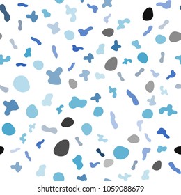Light BLUE vector seamless template with bubble shapes. Brand-new colored illustration in marble style with gradient. The best blurred design for your business.