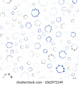 Light BLUE vector seamless  template with circles. Modern abstract illustration with colorful water drops. New design for ad, poster, banner of your website.