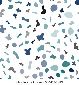 Light BLUE vector seamless template with lines, ovals. Shining illustration, which consist of blurred lines, circles. A completely new memphis design for your business.