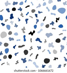 Light BLUE vector seamless template with bubble shapes. Colorful illustration in abstract marble style with gradient. New composition for your brand book.