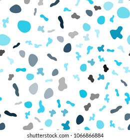 Light BLUE vector seamless template with bent ribbons. A completely new color illustration in marble style. The elegant pattern for brand book.