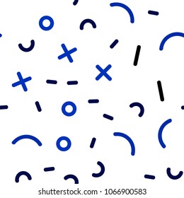 Light BLUE vector seamless template with geometric lines. Illustration with repetition of lines on white background. Trendy design for wallpaper, fabric makers.