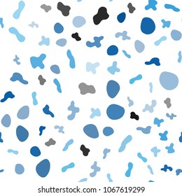 Light BLUE vector seamless template with bubble shapes. Glitter abstract illustration with wry lines. A new texture for your  ad, booklets, leaflets.