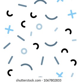 Light BLUE vector seamless template with geometric lines. Trendy seamless illustration with abstract lines. Pattern for design of window blinds, curtains.