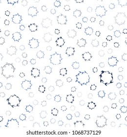 Light BLUE vector seamless  template with circles. Glitter abstract illustration with blurred drops of rain. New design for ad, poster, banner of your website.