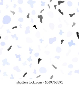Light BLUE vector seamless template with bubble shapes. Blurred geometric sample with gradient bubbles.  The template for cell phone backgrounds.