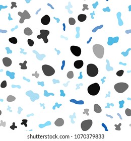 Light BLUE vector seamless template with bubble shapes. A sample with blurred bubble shapes. New composition for your brand book.