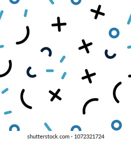 Light BLUE vector seamless template with geometric lines. Seamless Illustration with set of abstact gradient lines. Pattern for design of fabric, wallpapers.