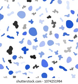 Light BLUE vector seamless template with bubble shapes. Brand-new colored illustration in marble style with gradient. Marble style for your business design.