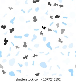 Light BLUE vector seamless template with bubble shapes. Glitter abstract illustration with wry lines. Brand-new design for your ads, poster, banner.