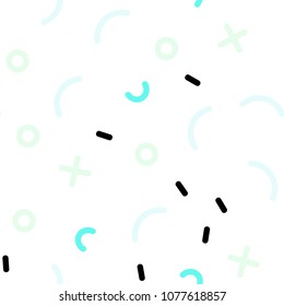 Light BLUE vector seamless template with geometric lines. Seamless gradient abstract lines on white background. Pattern for trendy fabric, wallpapers.