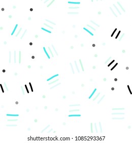 Light BLUE vector seamless template with geometric lines. Illustration with repetition of lines on white background. Pattern for trendy fabric, wallpapers.