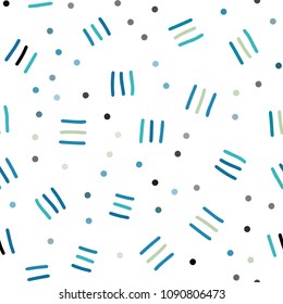 Light BLUE vector seamless template with geometric lines. Trendy seamless illustration with abstract lines. Pattern for design of fabric, wallpapers.