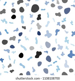 Light BLUE vector seamless template with bubble shapes. Geometric illustration in marble style with gradient.  Textured wave pattern for backgrounds.
