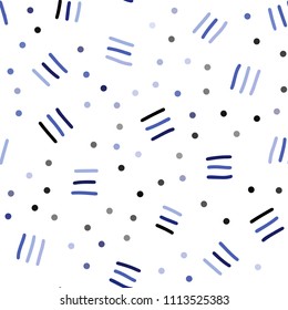 Light BLUE vector seamless template with geometric lines. Seamless gradient abstract lines on white background. Pattern for design of fabric, wallpapers.