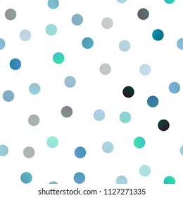 Light BLUE vector seamless template with circles. Beautiful colored illustration with blurred circles in nature style. The pattern can be used for aqua ad, booklets.