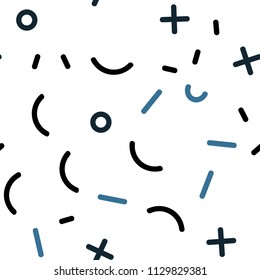 Light BLUE vector seamless template with geometric lines. Trendy seamless illustration with abstract lines. Trendy design for wallpaper, fabric makers.