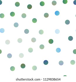 Light BLUE vector seamless template with circles. Illustration with set of shining colorful abstract circles. The pattern can be used for beautiful websites.